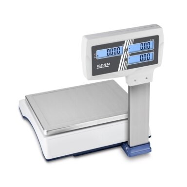 Prekybinės svarstyklės KERN RIB, 6 kg; 15 kg (pakeltu ekranėliu)