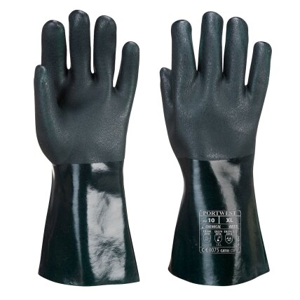 Dvigubu sluoksniu dengtos PVC pirštinės (35 cm) PORTWEST A835. Dydis: XL Dvigubu sluoksniu dengtos PVC pirštinės (35 cm) PORTWEST A835. Dydis: XL