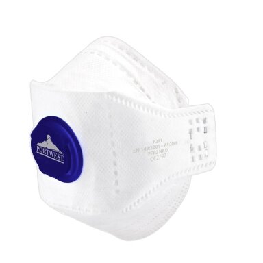 FFP2 Dolomite sulankstomas respiratorius su vožtuvu PORTWEST P291