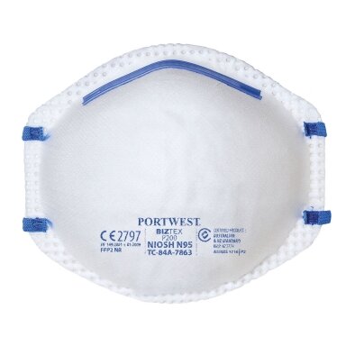 FFP2 respiratorius be vožtuvo PORTWEST P200