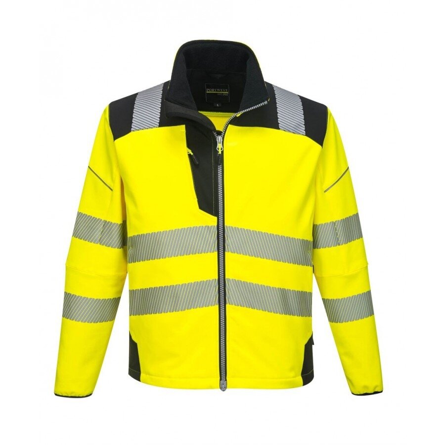 Gero matomumo Vision Softshell švarkas PORTWEST T402, Spalva:Geltona/Mėlyna, Dydis:4XL