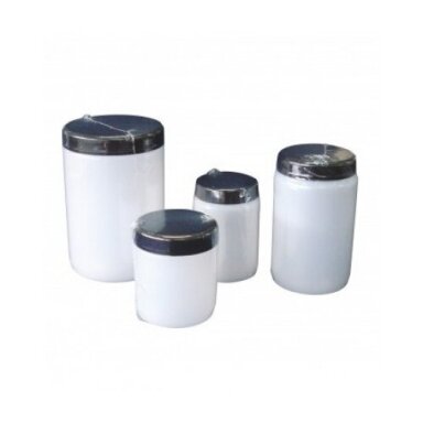 HDPE indelis su juodu dangteliu, supakuotas HDPE indelis su juodu dangteliu, supakuotas