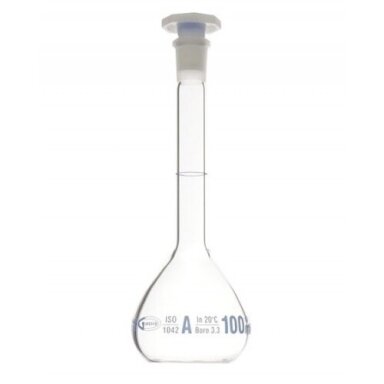 Matavimo kolba su plastikiniu kamšteliu, A klasė (Glassco) Matavimo kolba su plastikiniu kamšteliu, A klasė (Glassco)