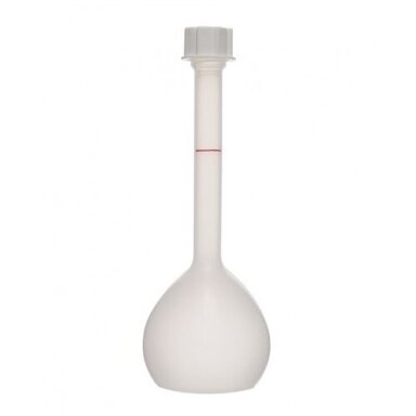 Matavimo kolba su užsukamu kamšteliu (plastikinė) Matavimo kolba su užsukamu kamšteliu (plastikinė)