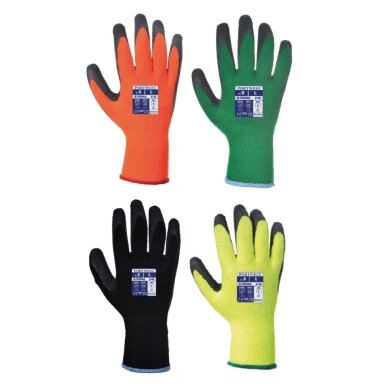 Pašiltintos Thermal Grip pirštinės aplietos lateksu PORTWEST A140