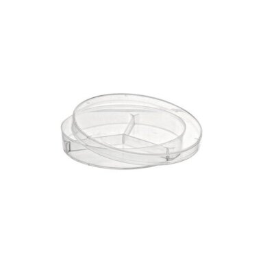 Plastikinės petri lėkštelės (su skyriais), 90 mm