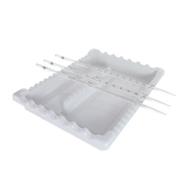 Plastikinis padėklas pipetėms