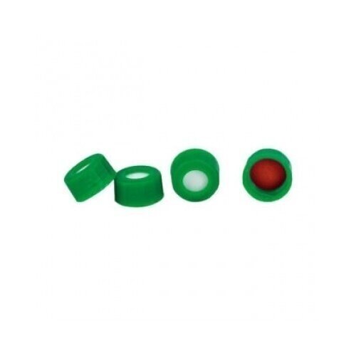 Užsukami chromatografiniai kamšteliai su silikono/PTFE septa, 9-425 5 Užsukami chromatografiniai kamšteliai su silikono/PTFE septa, 9-425 5