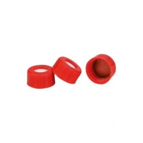 Užsukami chromatografiniai kamšteliai su silikono/PTFE septa, 9-425 7 Užsukami chromatografiniai kamšteliai su silikono/PTFE septa, 9-425 7
