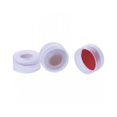 Užspaudžiami chromatografiniai kamšteliai su silikono/PTFE septa