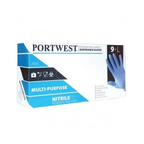 Vienkartinės nitrilinės pirštinės, be talko PORTWEST A925 2 Vienkartinės nitrilinės pirštinės, be talko PORTWEST A925 2