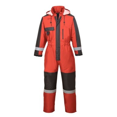 Žieminis kombinezonas PORTWEST S585. Spalva: raudona/juoda, Dydis: M